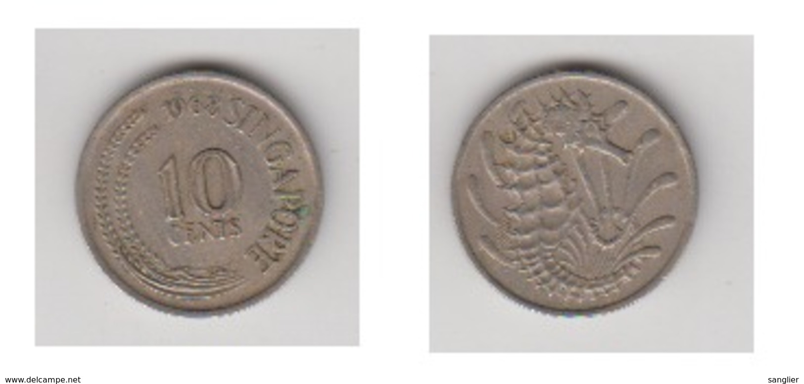 SINGAPOUR -10 CENTS 1968 - Singapour