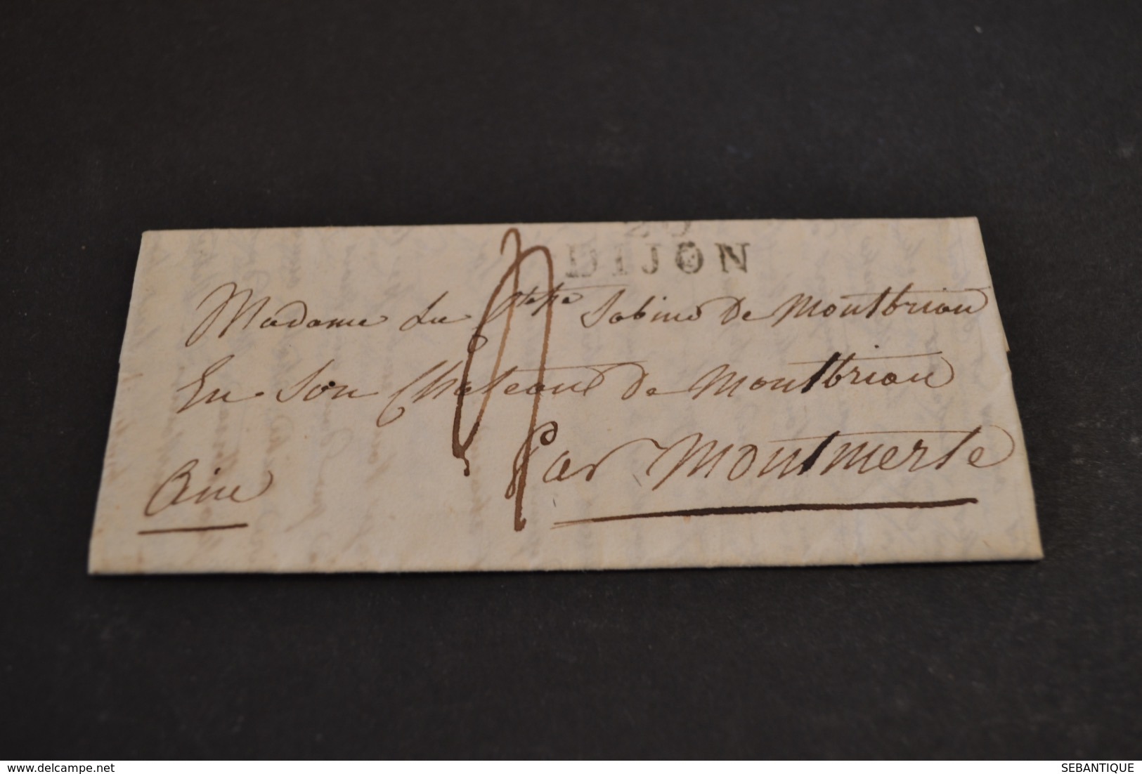 Lettre 1817 Cursive DIJON Pour Montmerle - 1801-1848: Précurseurs XIX