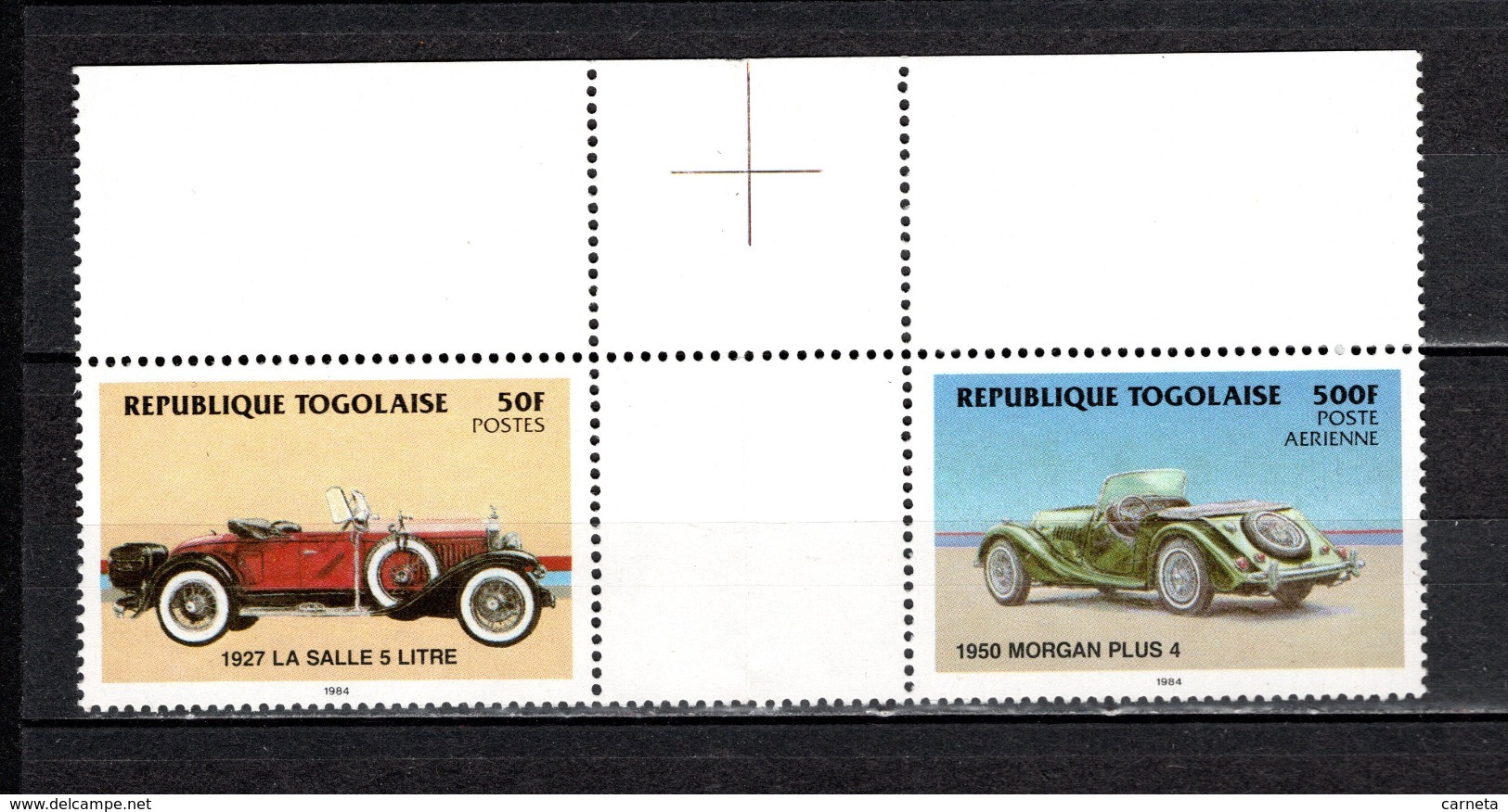 TOGO N° 1157 + PA 525 SE TENANT  NEUF SANS CHARNIERE COTE  ? €AUTOMOBILE VOITURE ANCIENNE  RARE VOIR DESCRIPTION - Togo (1960-...)