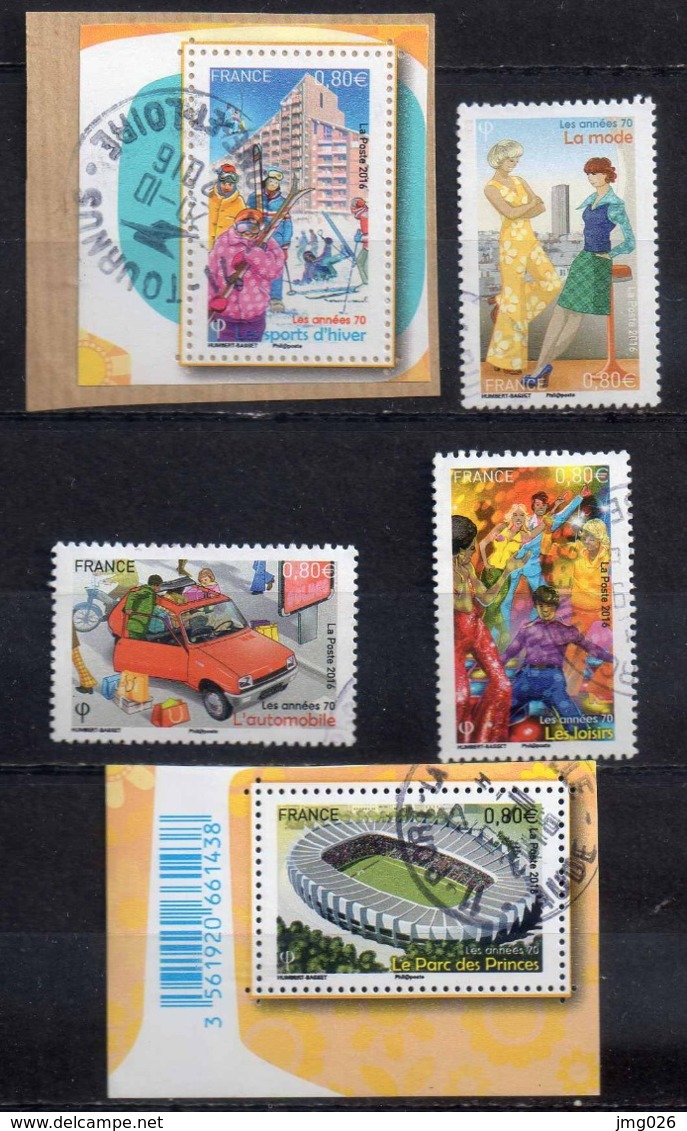 FRANCE 2015 N° 5056/58-60/61  OBL ROND TB - Used Stamps