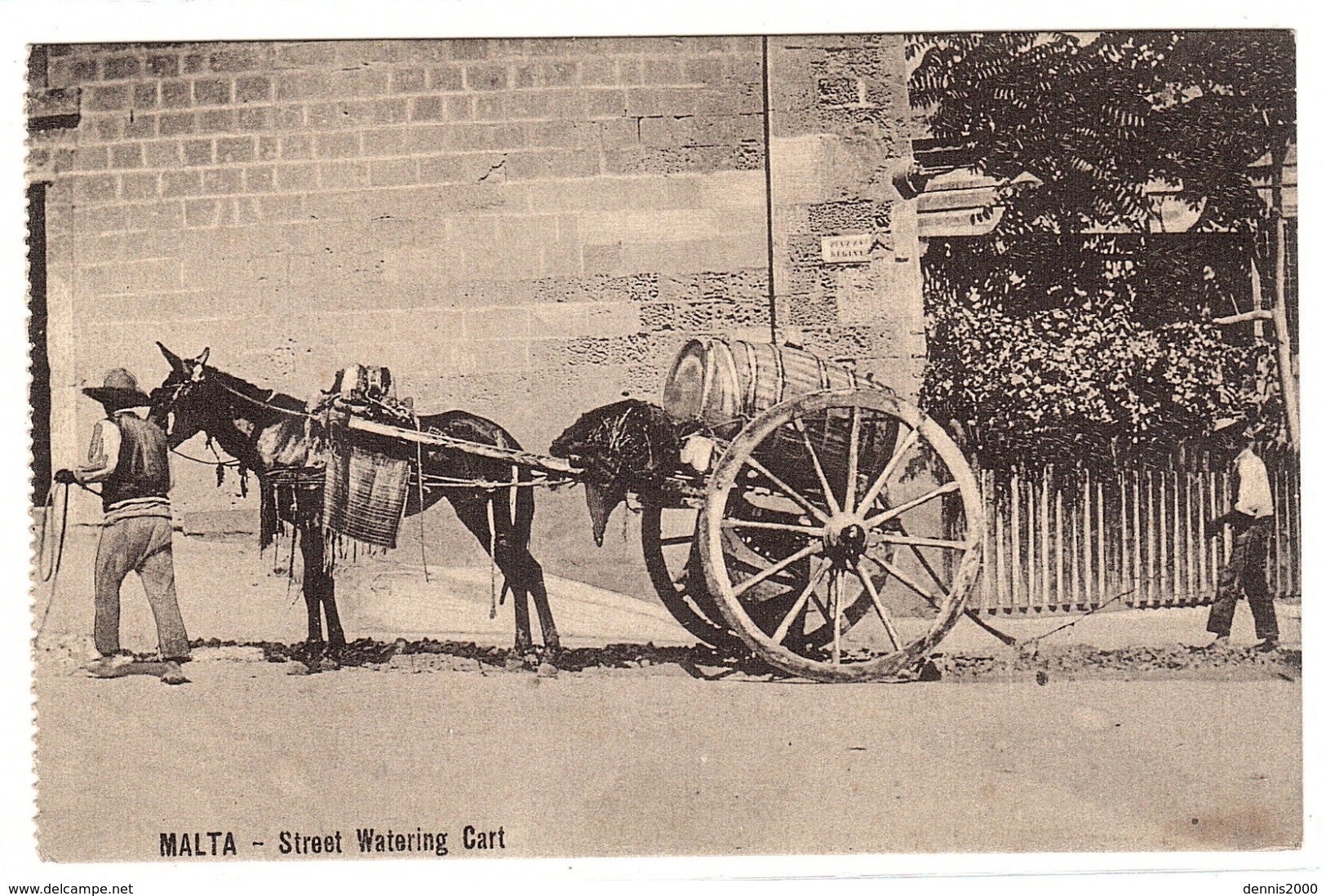 MALTE - MALTA - Street Watering Cart - ATTELAGE - CHEVAL - Malte