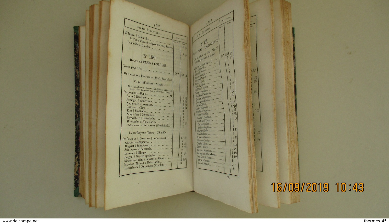 LIVRE DE POSTE POUR L'AN 1840 / PARIS IMPRIMERIE ROYALE 3ème ED. AOUT 1840 - 1801-1900