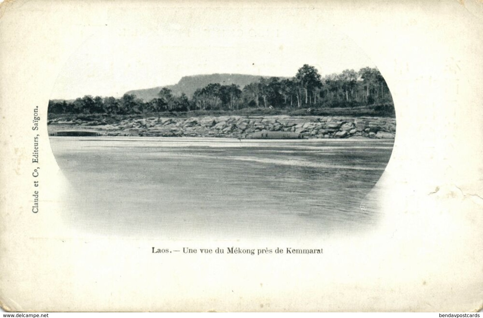 Indochina, LAOS, Une Vue Du Mékong Près De Kemmarat (1899) Postcard - Laos