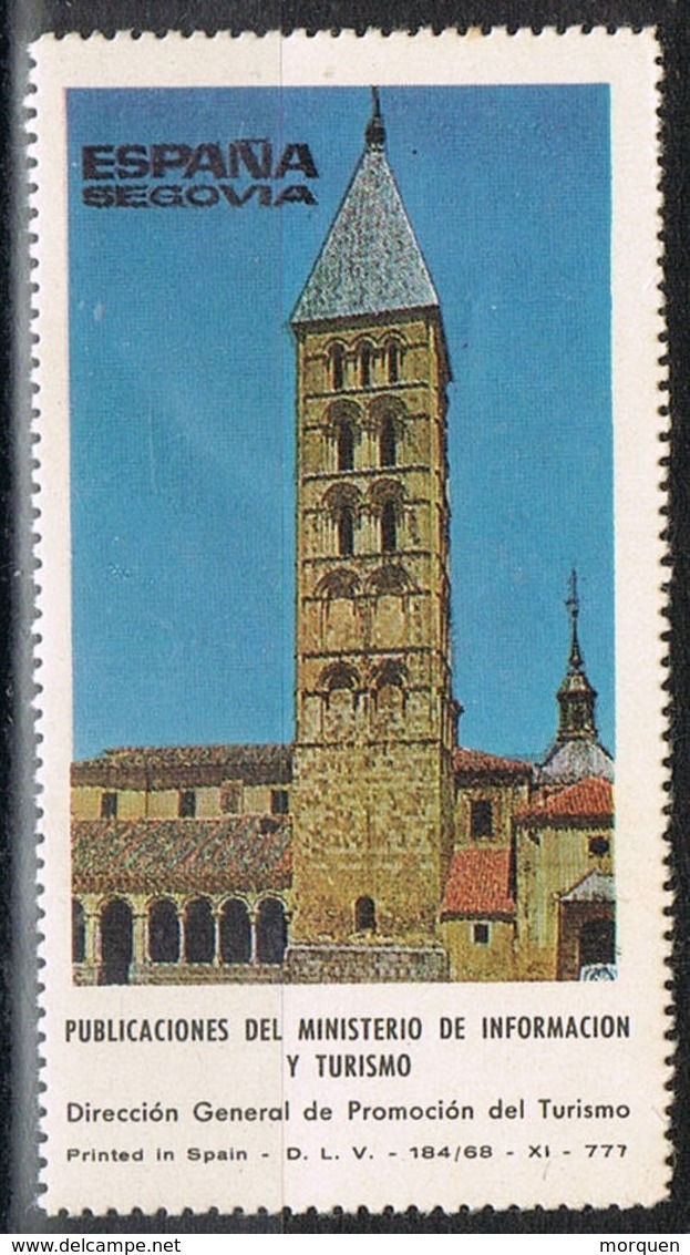 Sello Viñeta Ministerio Informacion Y Turismo España, Poster Label  , SEGOVIA, Iglesia De San Martin ** - Variedades & Curiosidades