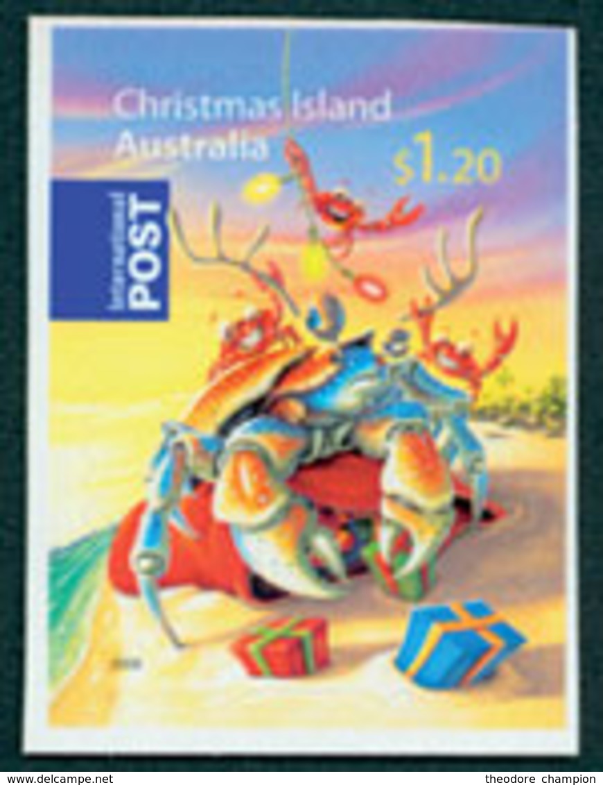 CHRISTMAS ISLANDNoël 08 Homard 1v Adh.de Carnet Neuf ** MNH - Christmas Island