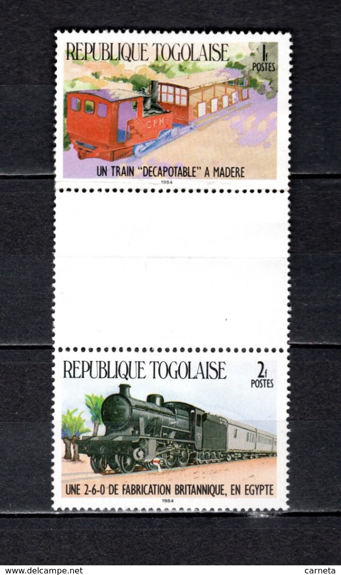 TOGO N° 1158 + 1159 SE TENANT  NEUFS SANS CHARNIERE COTE  ? € TRAIN RARE  VOIR DESCRIPTION - Togo (1960-...)