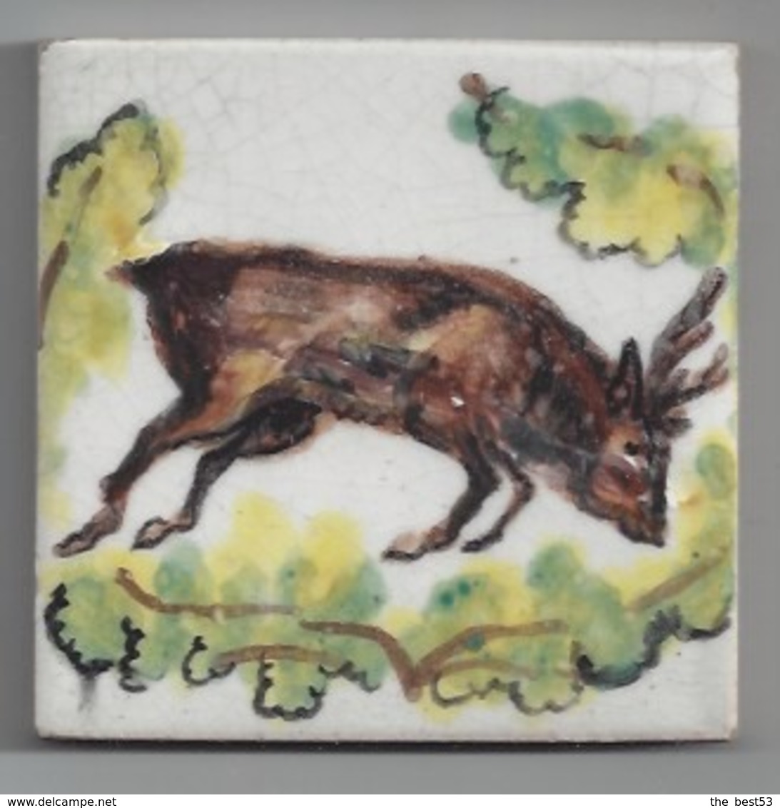 Carreau De Faience  -  Unis France   -   Années 60/70 ?   -  10 X 10 Cm - Autres & Non Classés