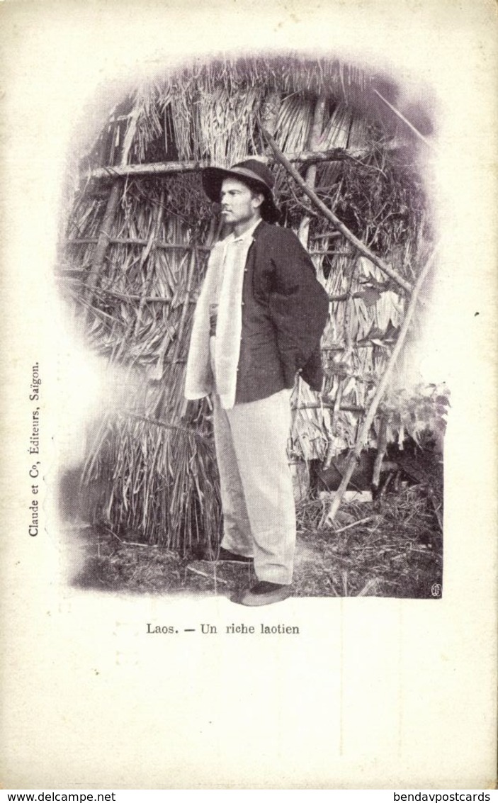 Indochina, LAOS, Un Riche Laotien, Rich Native Man (1899) Postcard - Laos