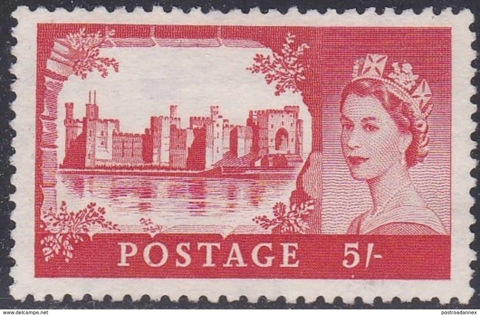 Great Britain, Scott #372, Mint No Gum, Elizabeth II And Castle, Issued 1959 - Unused Stamps