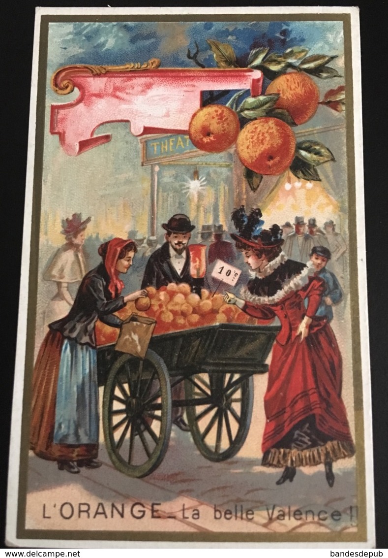 Fresnes Nord Chicorée Legrand Baboye Superbe Chromo Laas Valence Petit Métier Marchande Oranges - Autres & Non Classés