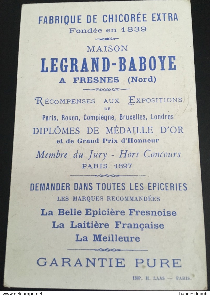 Fresnes Nord Chicorée Legrand Baboye Superbe Chromo Laas Valence Petit Métier Marchande Oranges - Other & Unclassified