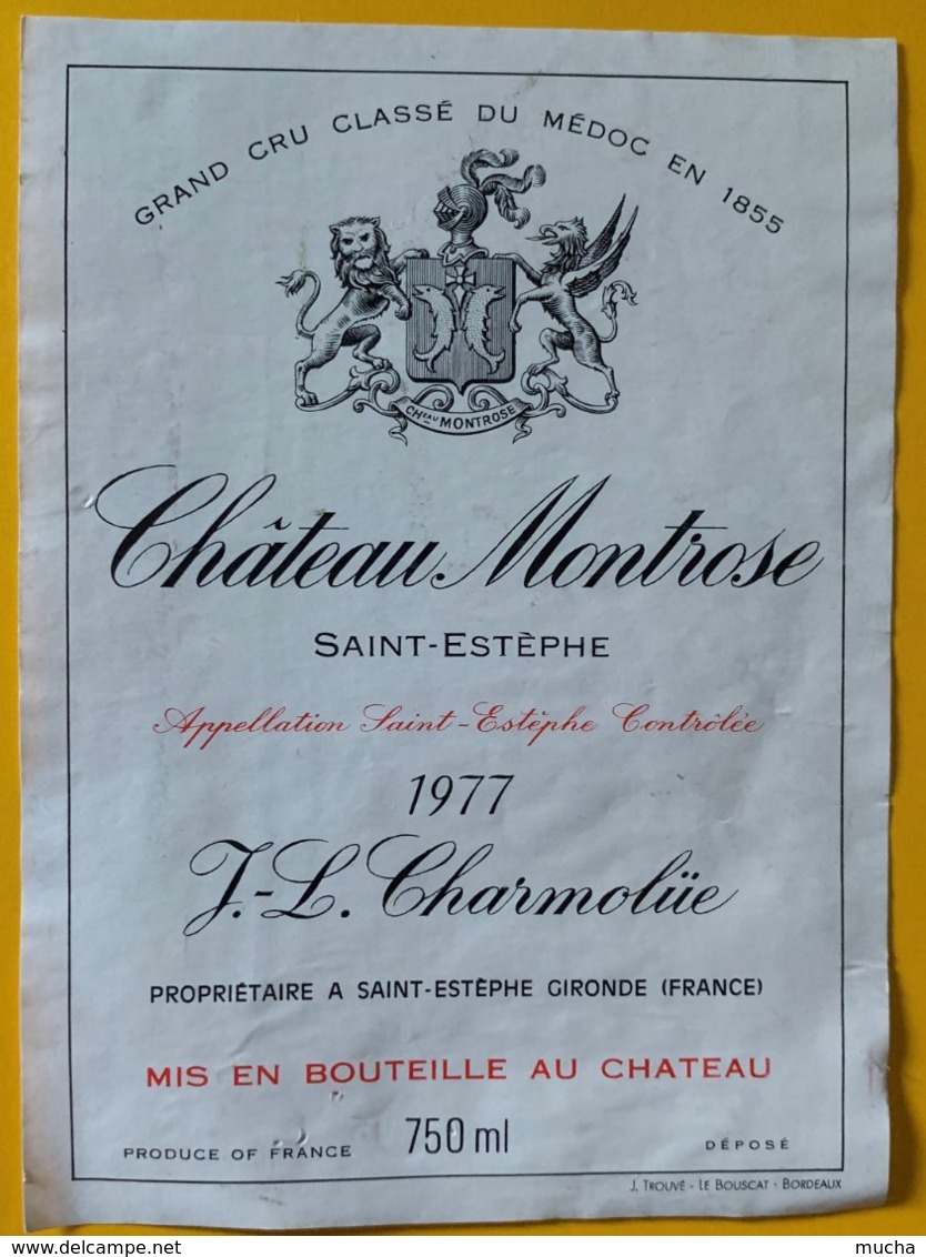 11629 -  Château Montrose 1977 Saint-Estèphe - Bordeaux