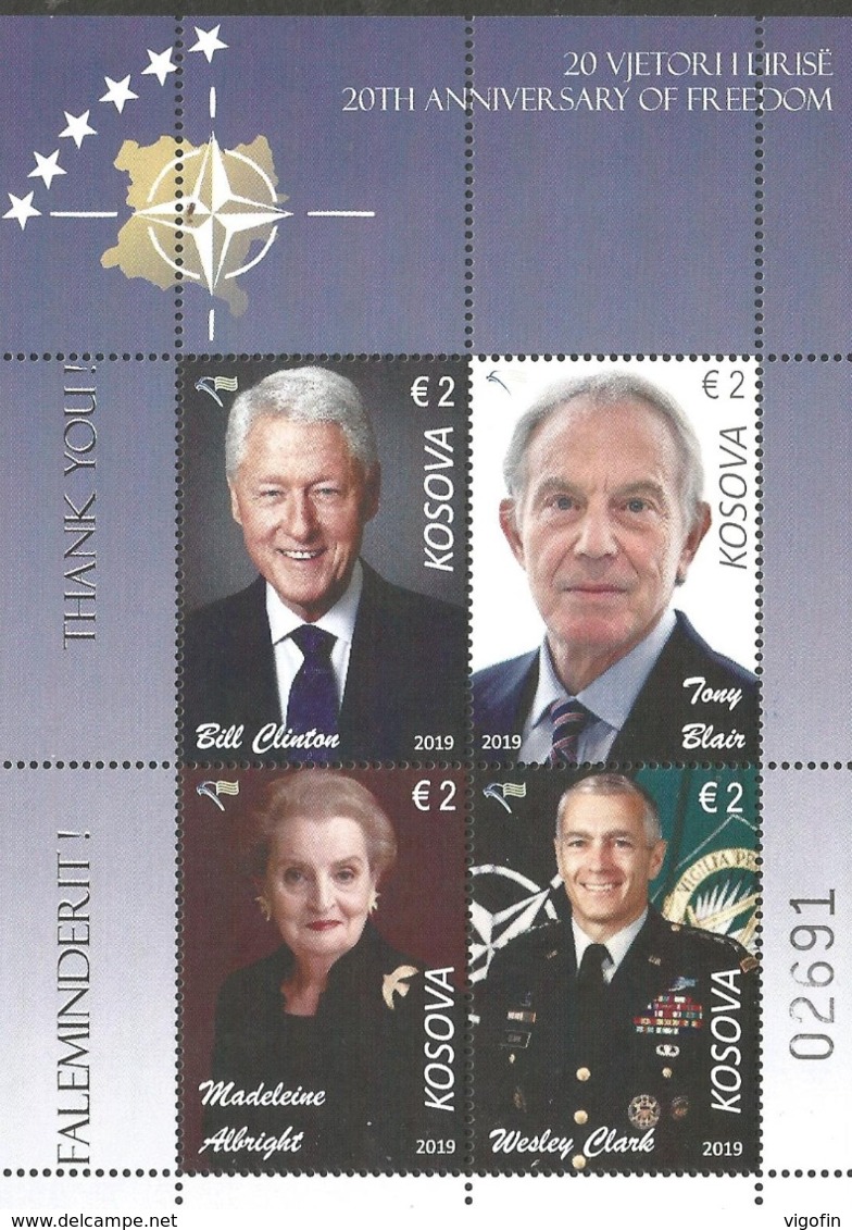 KOS 2019-07 NATO GREAT PERSON, KOSOVO, MS, MNH - Kosovo