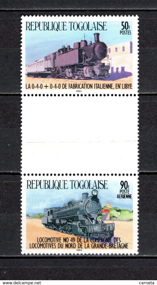 TOGO N° 1162 + PA 527 SE TENANT  NEUFS SANS CHARNIERE COTE  ? € TRAIN RARE  VOIR DESCRIPTION - Togo (1960-...)