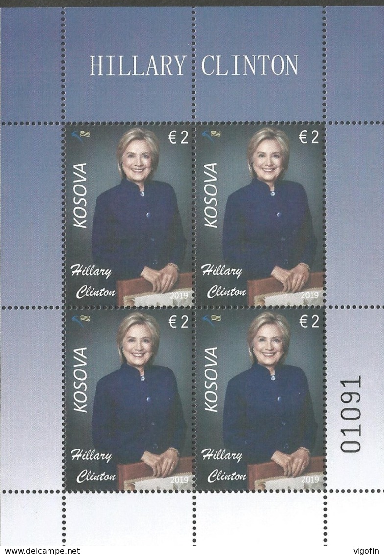 KOS 2019-473 HILLARY CLINTON GREAT PERSON, KOSOVO, MS, MNH - Kosovo