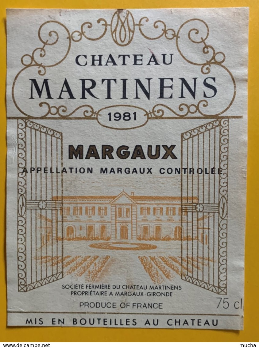11633 -  Château Martinens 1981 Margaux - Bordeaux
