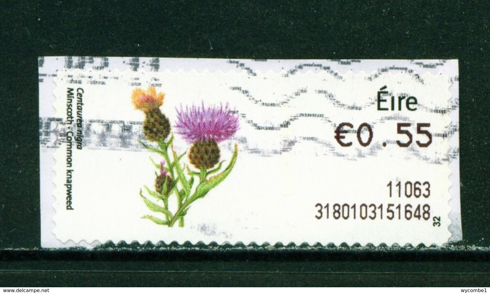 IRELAND  -  2010 Common Knapweed SOAR (Stamp On A Roll)  Used On Piece As Scan - Oblitérés