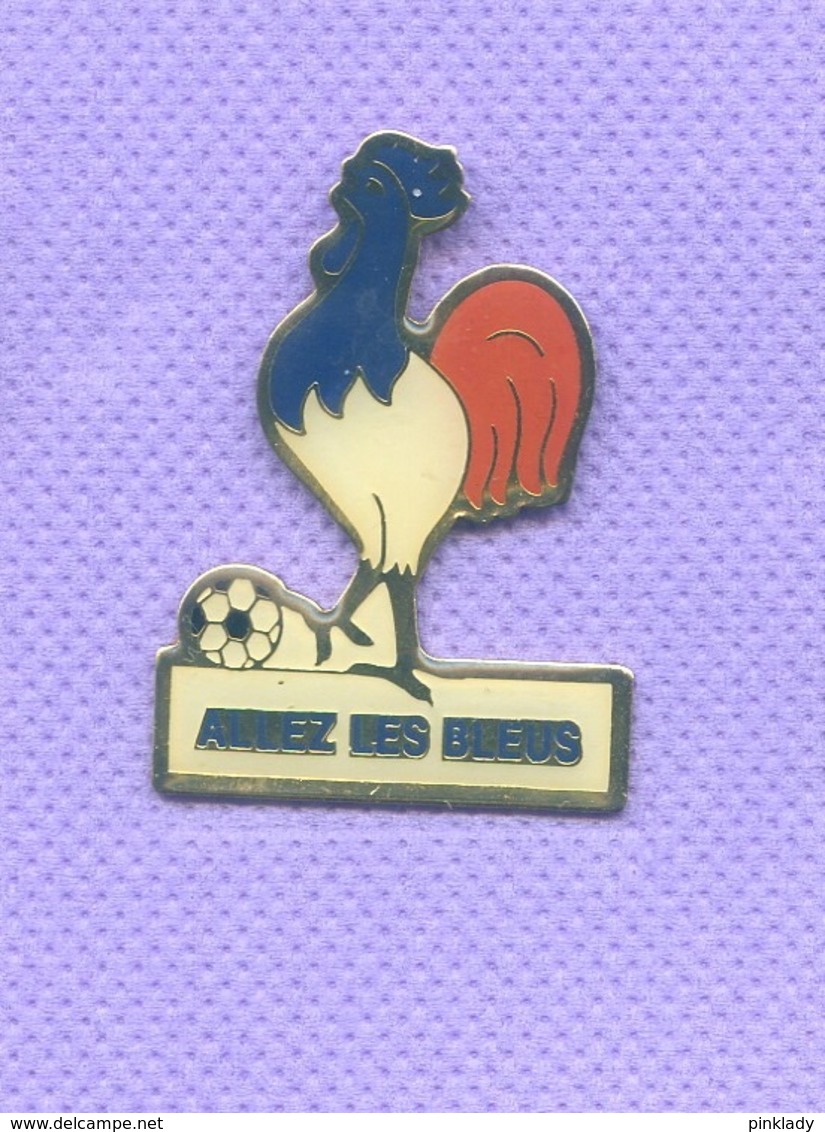 RARE Pins Football Allez Les Bleus Coq Bleu Blanc Rouge J132 - Voetbal