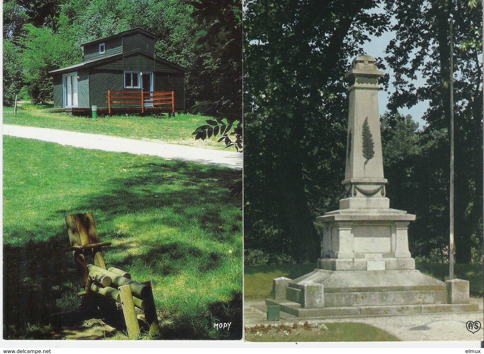 LABRUGUIERE. 2 CP Chalet De Vacances Domaine D'En Laure - Monuments Aux Morts - Labruguière