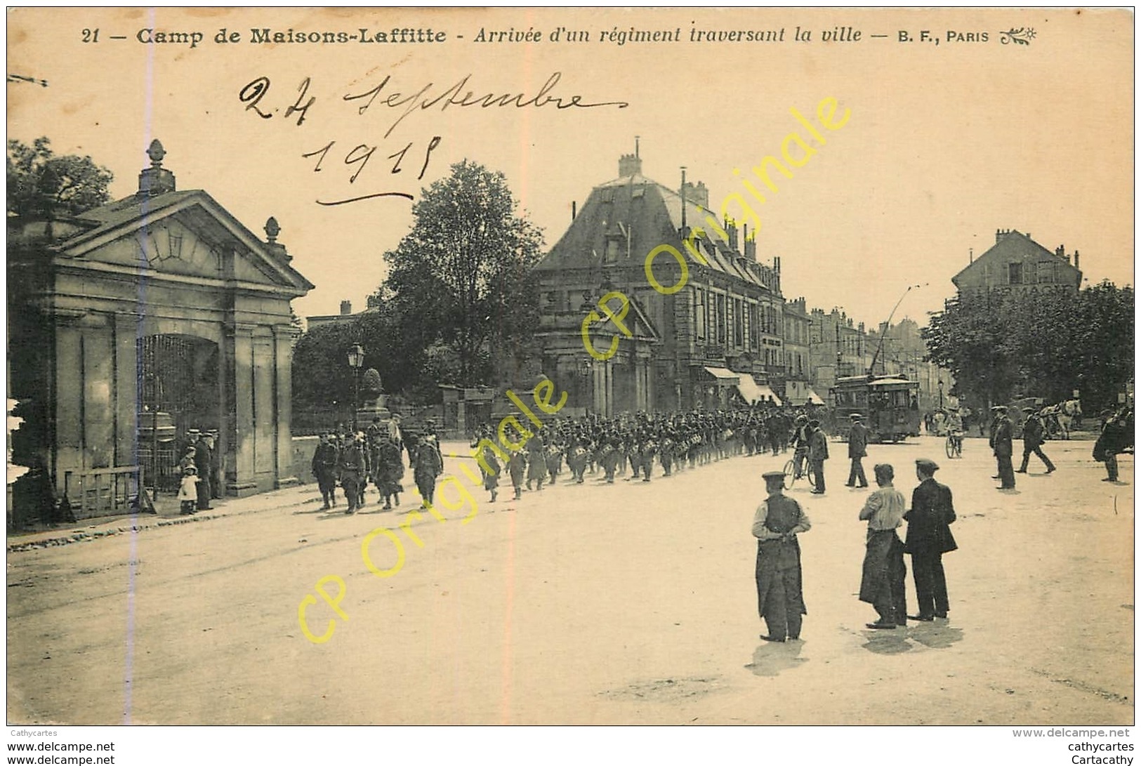 78. Camp De MAISONS LAFFITTE .  Arrivée D'un Régiment Traversant La Ville . - Maisons-Laffitte