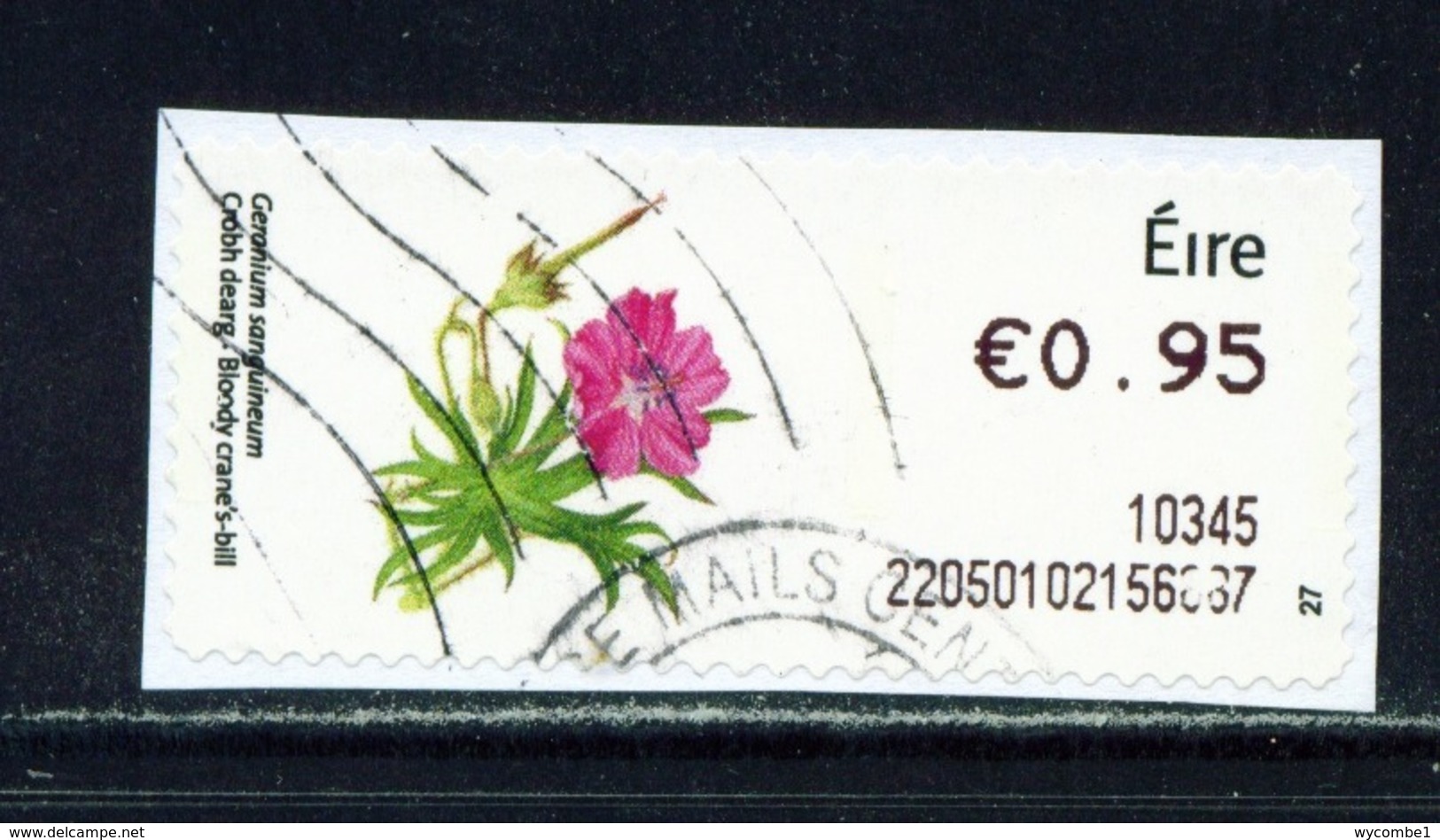 IRELAND  -  2010 Bloody Cranes Bill SOAR (Stamp On A Roll)  Used On Piece As Scan - Oblitérés