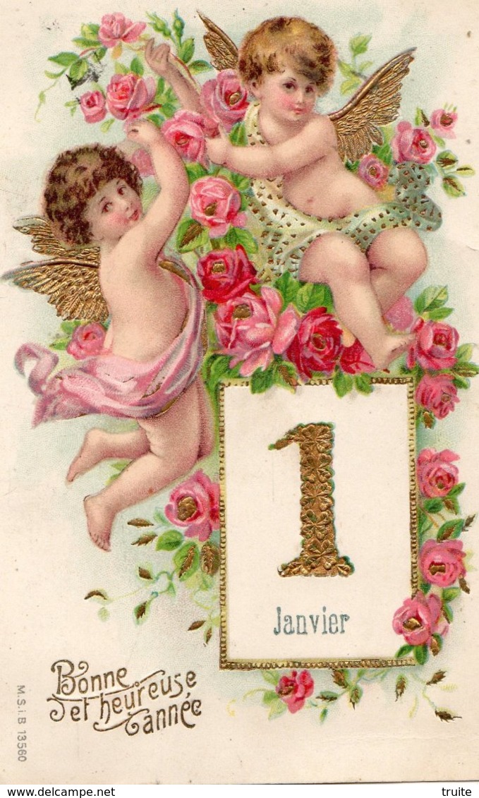 ANGES ANGELOTS 1 ER JANVIER "BONNE ET HEUREUSE ANNEE" - Anges