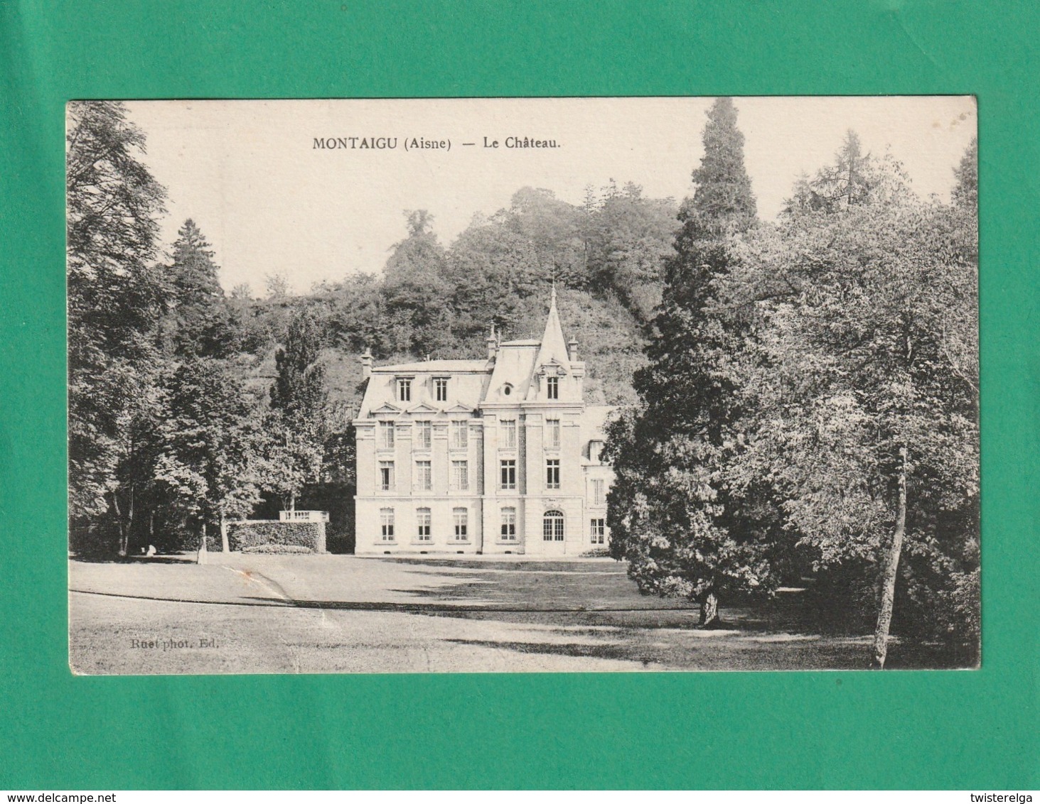 Cpa; 02. Montaigu. Le Château. ( 2 Scans ) - Autres & Non Classés