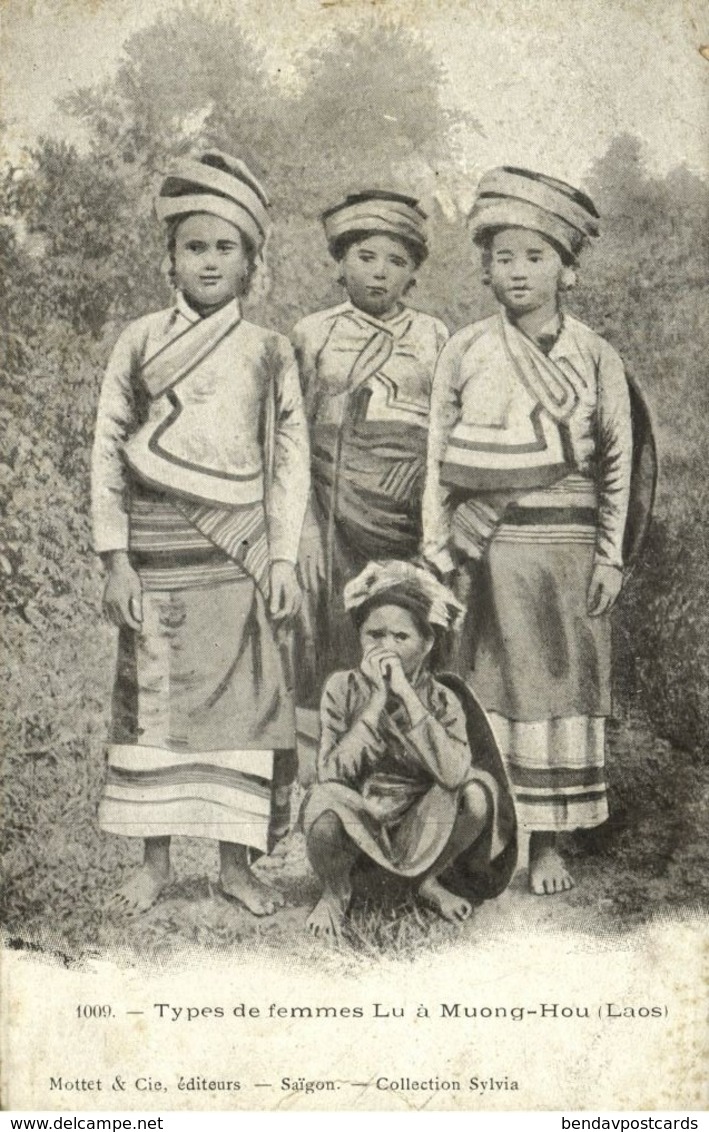 Indochina, LAOS, Types De Femmes Lu à Muong-Hou, Native Girls (1899) Postcard - Laos