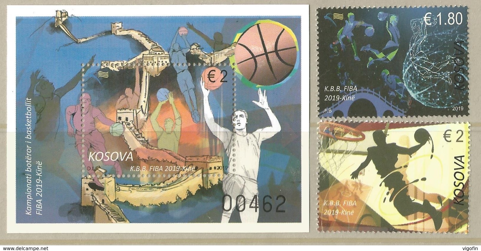 KOS 2019-11 WORLD CHAMPIONCHIP CHINA, KOSOVO, 1 X 2v + S/S, MNH - Kosovo