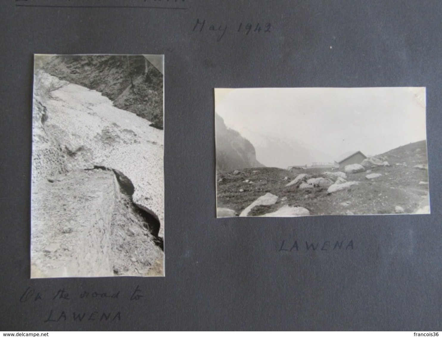 Lot De 2 Photographies Au Liechtenstein Avril 1942 - LAWENA - Glacier & Bergerie / Refuge De Montagne - Luoghi