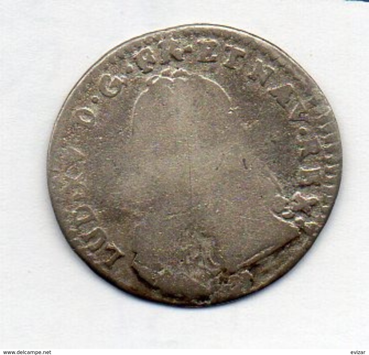 FRANCE, 12 Sols (1/10 Ecu), 1726-27, Silver, KM #39.3 - 1715-1774 Louis  XV The Well-Beloved