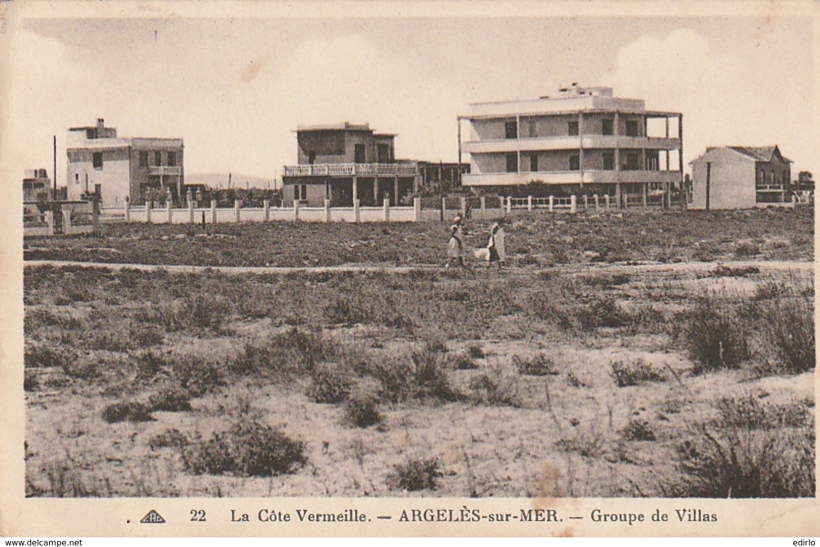 *** 33  ***  La Côte Vermeille ARGELES Sur MER Groupe De Villas - TB  écrite - Soulac-sur-Mer