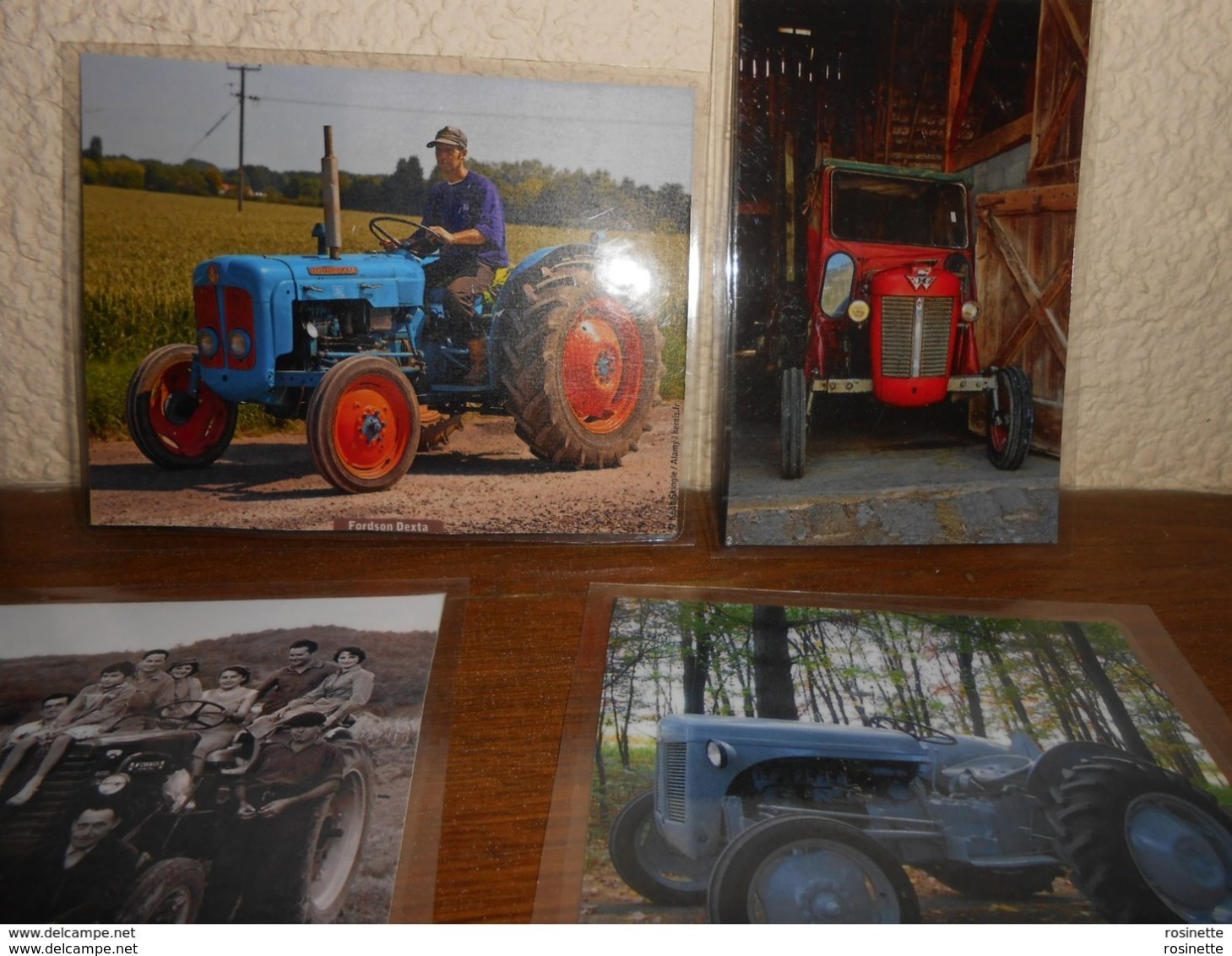 6 Repro  Cartonnées Et Plastifiées / TRACTEURS ( Delairon, John Deere, Mac Cormick, Fergusson...) - Auto's