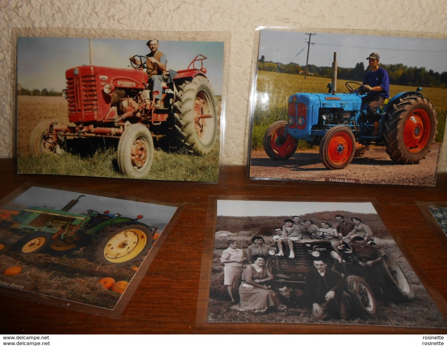 6 Repro  Cartonnées Et Plastifiées / TRACTEURS ( Delairon, John Deere, Mac Cormick, Fergusson...) - Automobiles