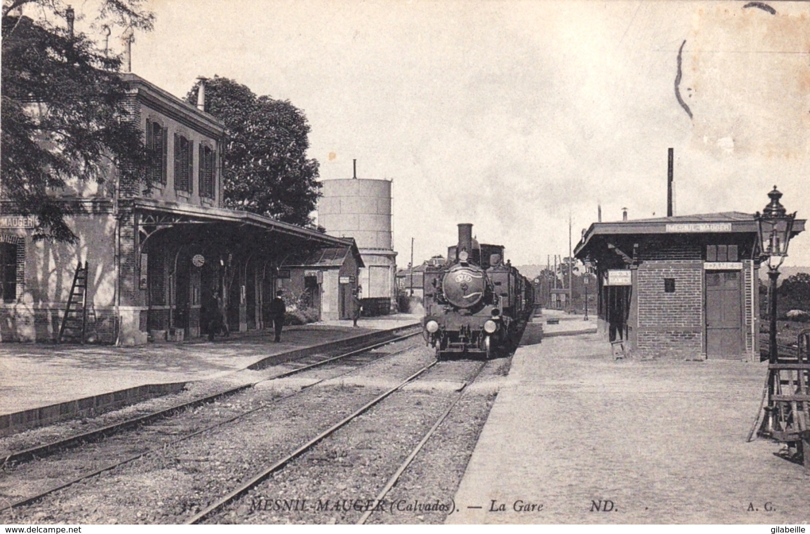 14 - Calvados - MESNIL MAUGER - La Gare - Train Vapeur - Autres & Non Classés