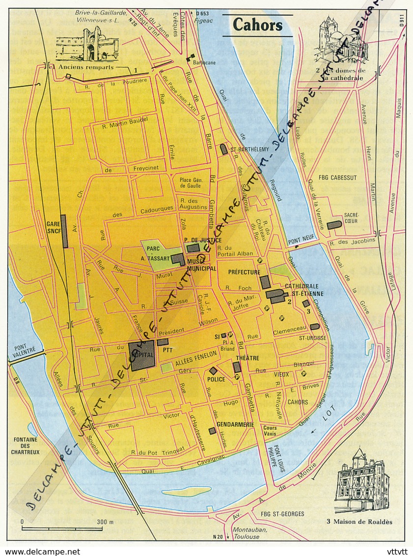 Carte (1987), Ville : CAHORS (Lot), Maison Des Roaldès, Remparts, Dômes De La Cathédrale (17,5 Cm Sur 13,8 Cm) - Sin Clasificación