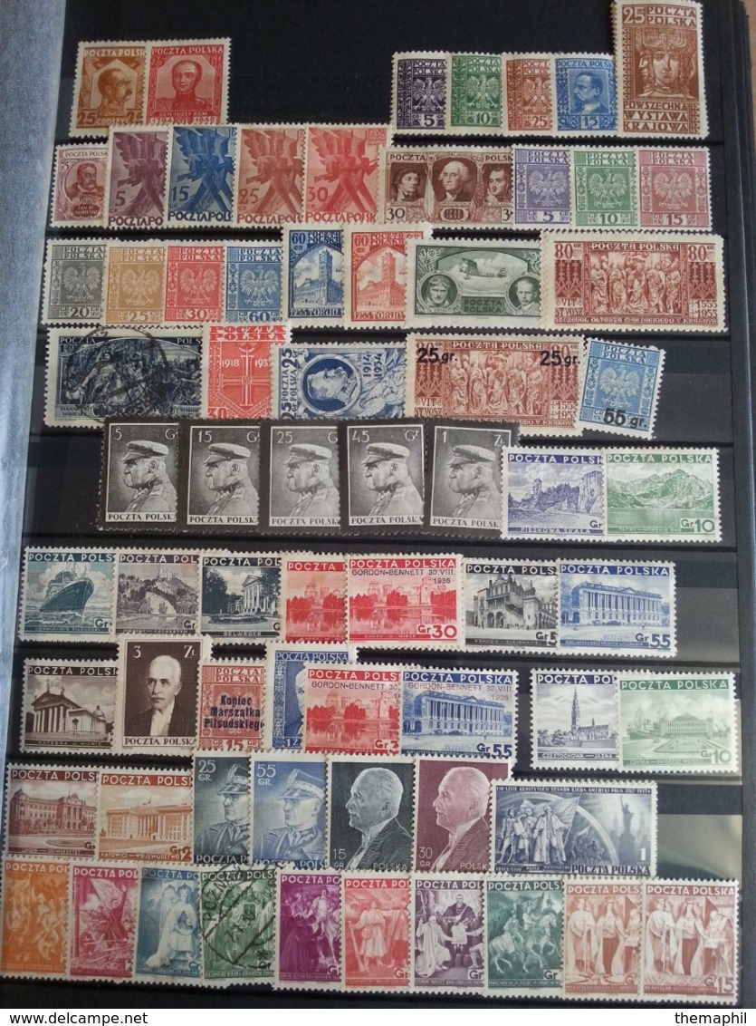lot n° T 736 POLOGNE tres bon lot de timbres neufs** la plupart