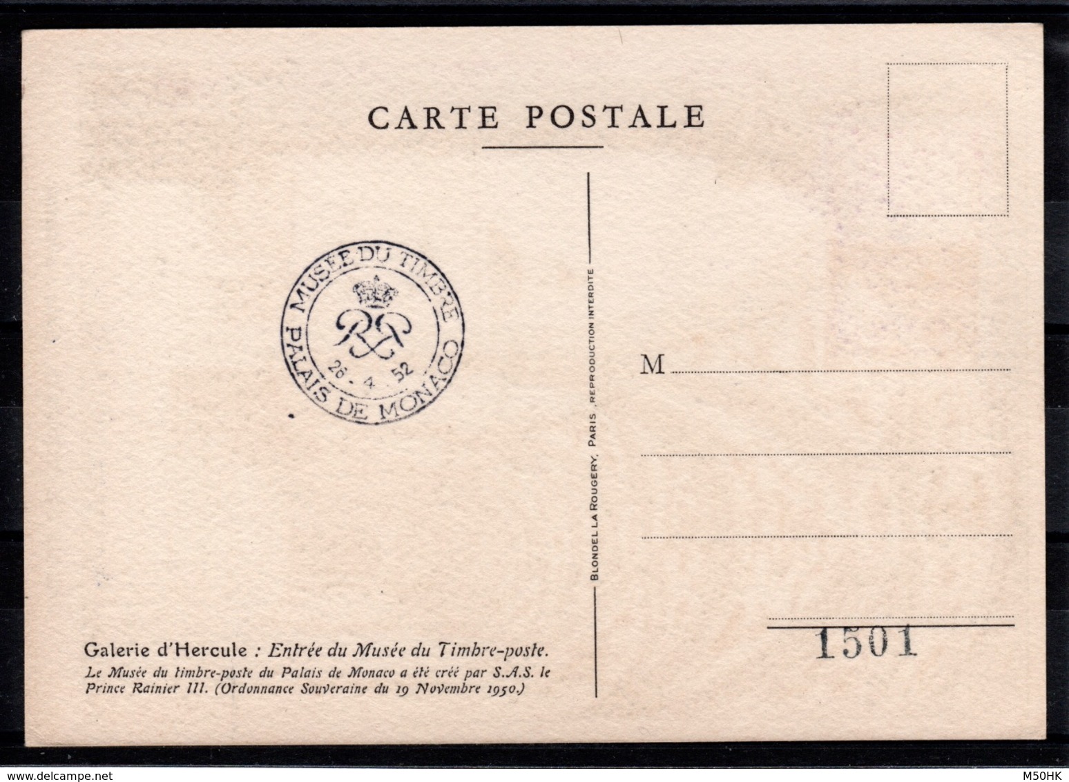 Monaco - Autographe Du Graveur Mr Cheffer Sur Carte Maximum Du YV 384 Musee Postal - Autres & Non Classés