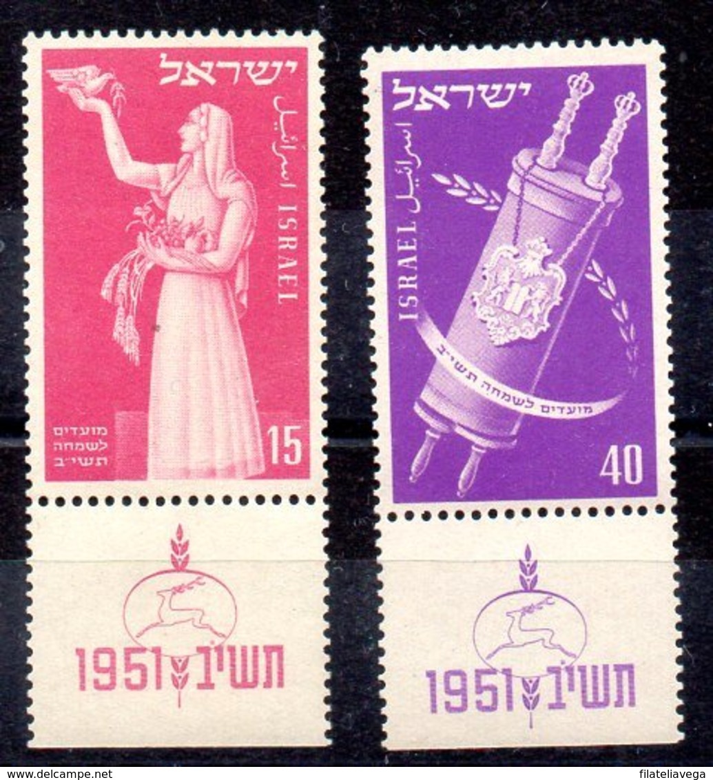 Israel Sellos Nº Yvert 51/52 ** - Ungebraucht (mit Tabs)