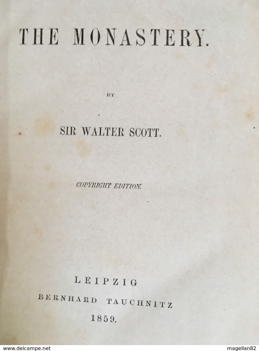 Livre Du XIXe Siècle.  WALTER-SCOTT. The MONASTERY. Collection British Authors - 1800-1849