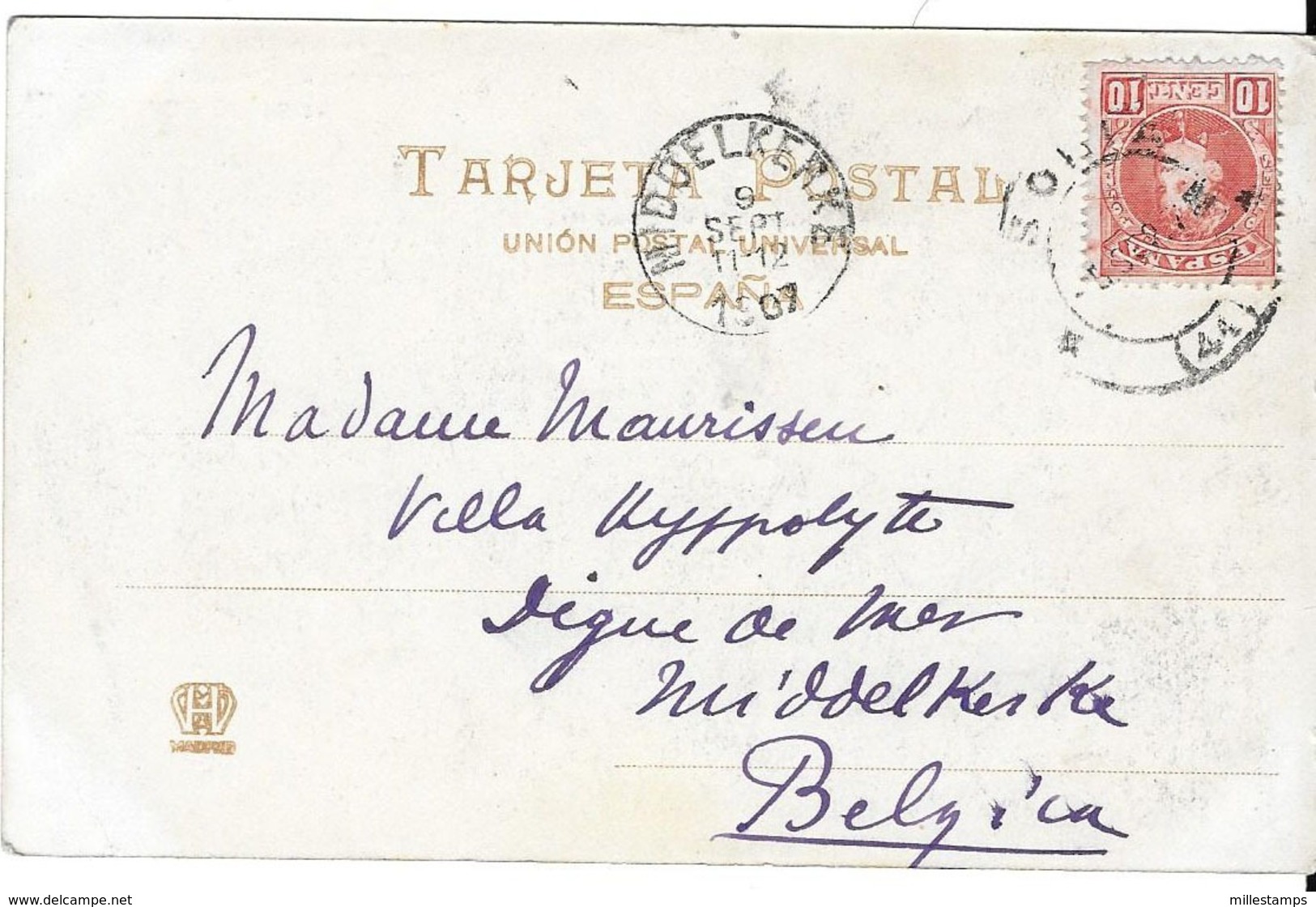 Tarjeta Postal 1907 Burgo De Osma - Audiencia Y Carcel - People - Soria