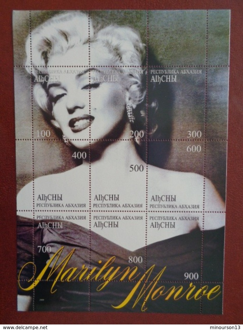 MONGOLIE 1999 BLOC 9 TIMBRES - MARILYN MONROE - Mongolie