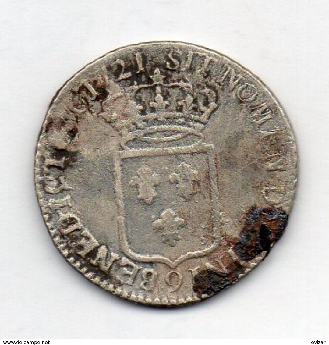 FRANCE, 1/3 Ecu, 1721, Silver, KM #30.21 - 1715-1774 Luigi XV Il Beneamato