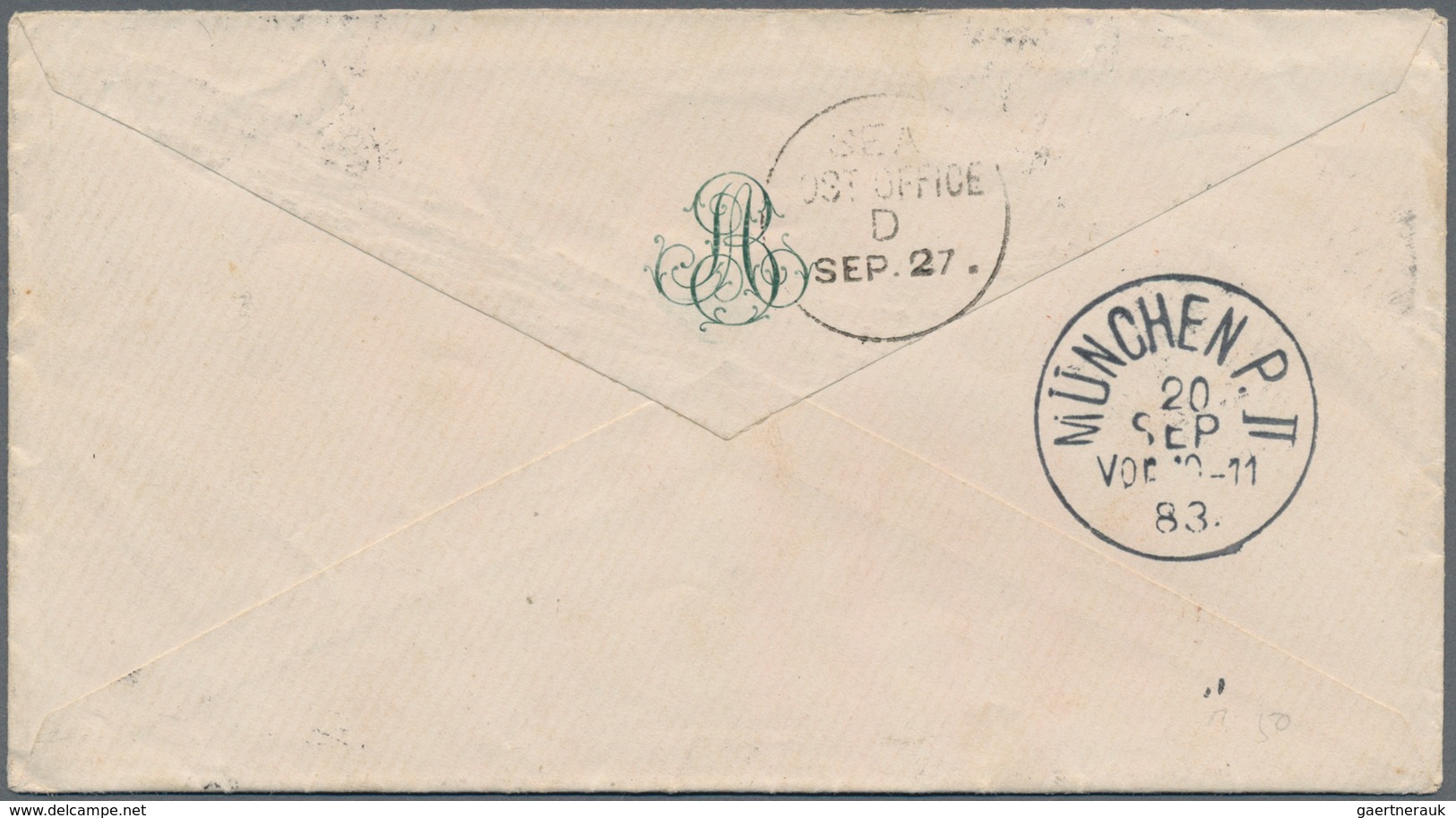 Birma / Burma / Myanmar: 1883, Incoming Mail From Nürnberg (Bavaria/Germany) Via Brindisi To RANGOON - Myanmar (Birmanie 1948-...)