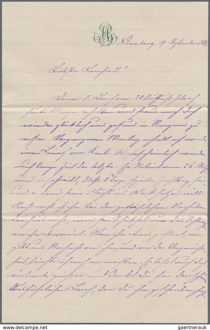 Birma / Burma / Myanmar: 1883, Incoming Mail From Nürnberg (Bavaria/Germany) Via Brindisi To RANGOON - Myanmar (Burma 1948-...)