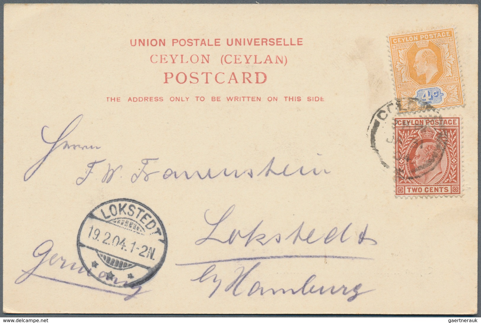 Ceylon / Sri Lanka: 1898-1904 Three Postcards: 1) Postal Stationery Card 2c., Uprated 3c., Used From - Sri Lanka (Ceylon) (1948-...)