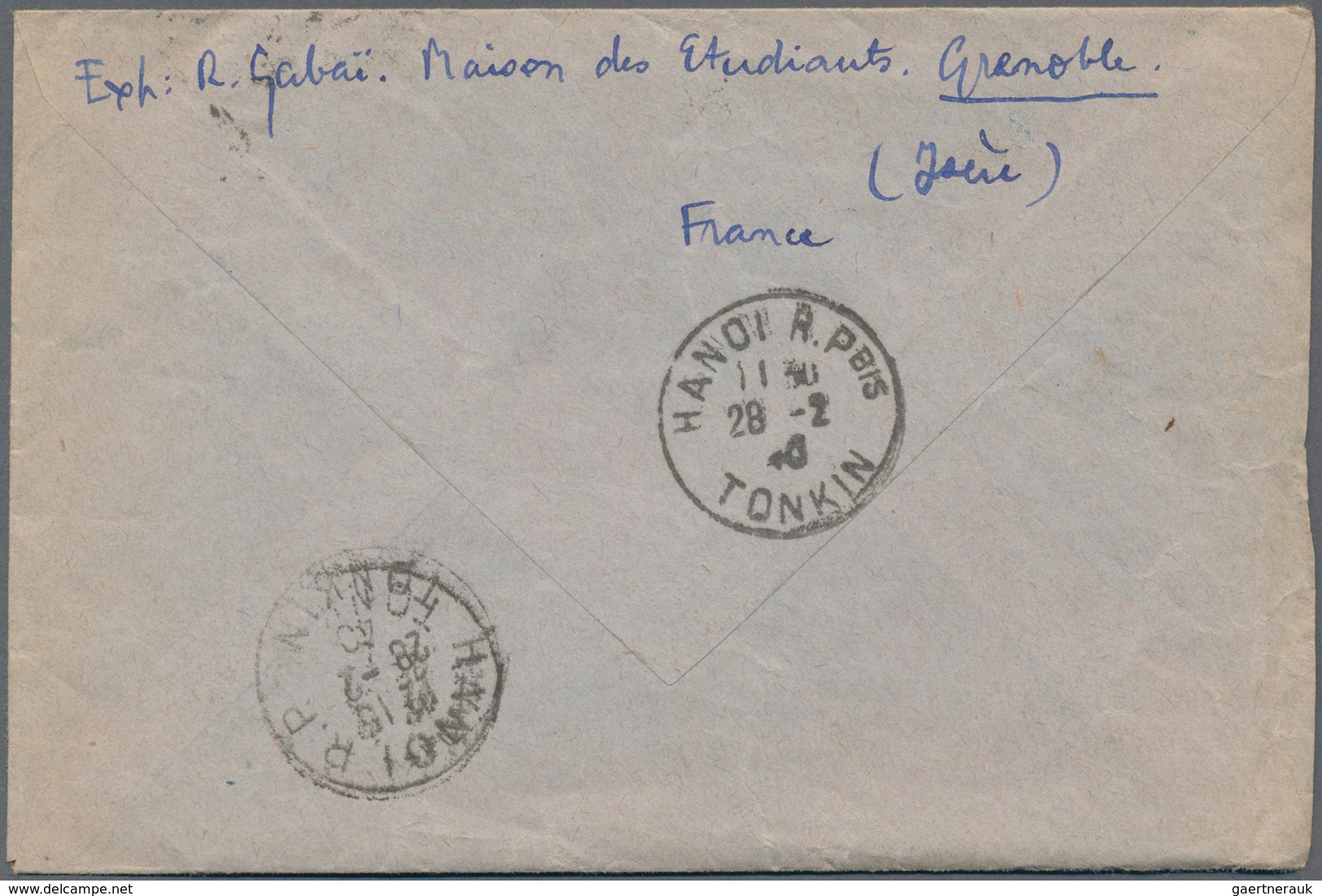 Französisch-Indochina: 1939/1940, INCOMING WARTIME MAIL: France, Group Of 4 Airmail Covers With Diff - Covers & Documents