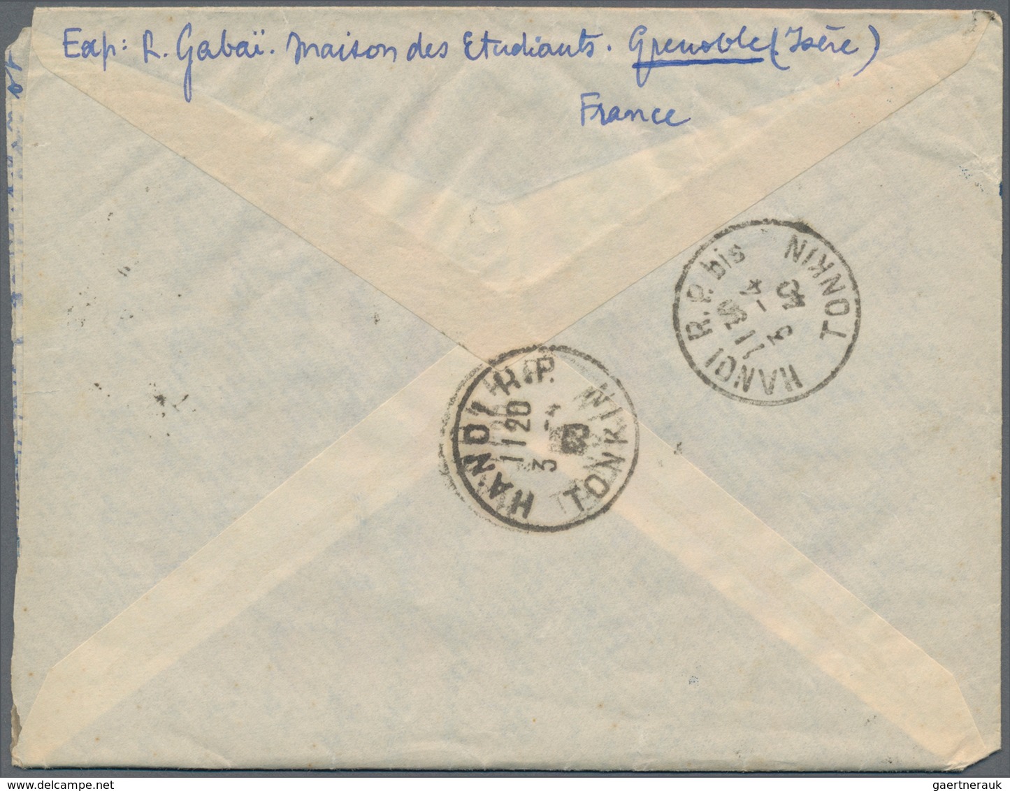 Französisch-Indochina: 1939/1940, INCOMING WARTIME MAIL: France, Group Of 4 Airmail Covers With Diff - Covers & Documents