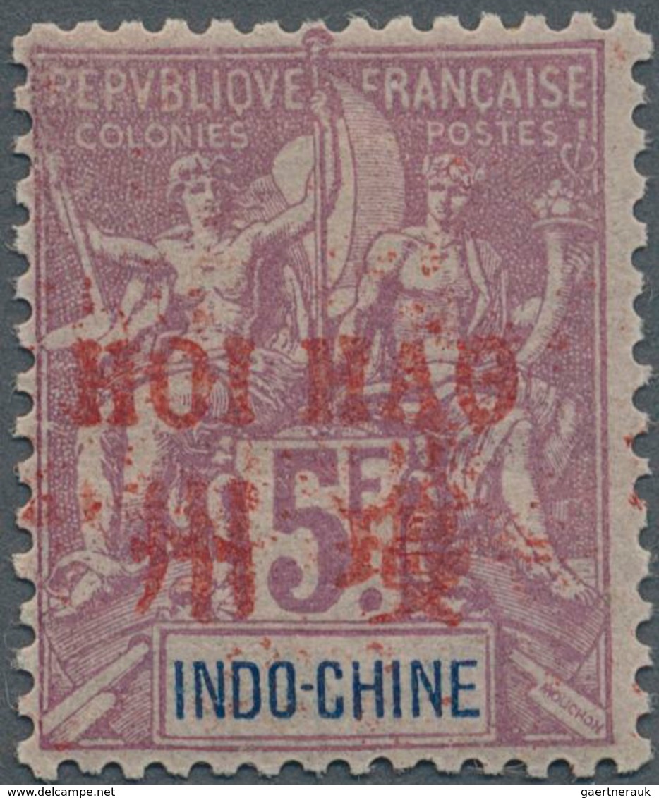 Französisch-Indochina - Postämter In Südchina: HOI-HAO: 1901, 5fr. Violet/blue, Fresh Colour, Well P - Sonstige & Ohne Zuordnung