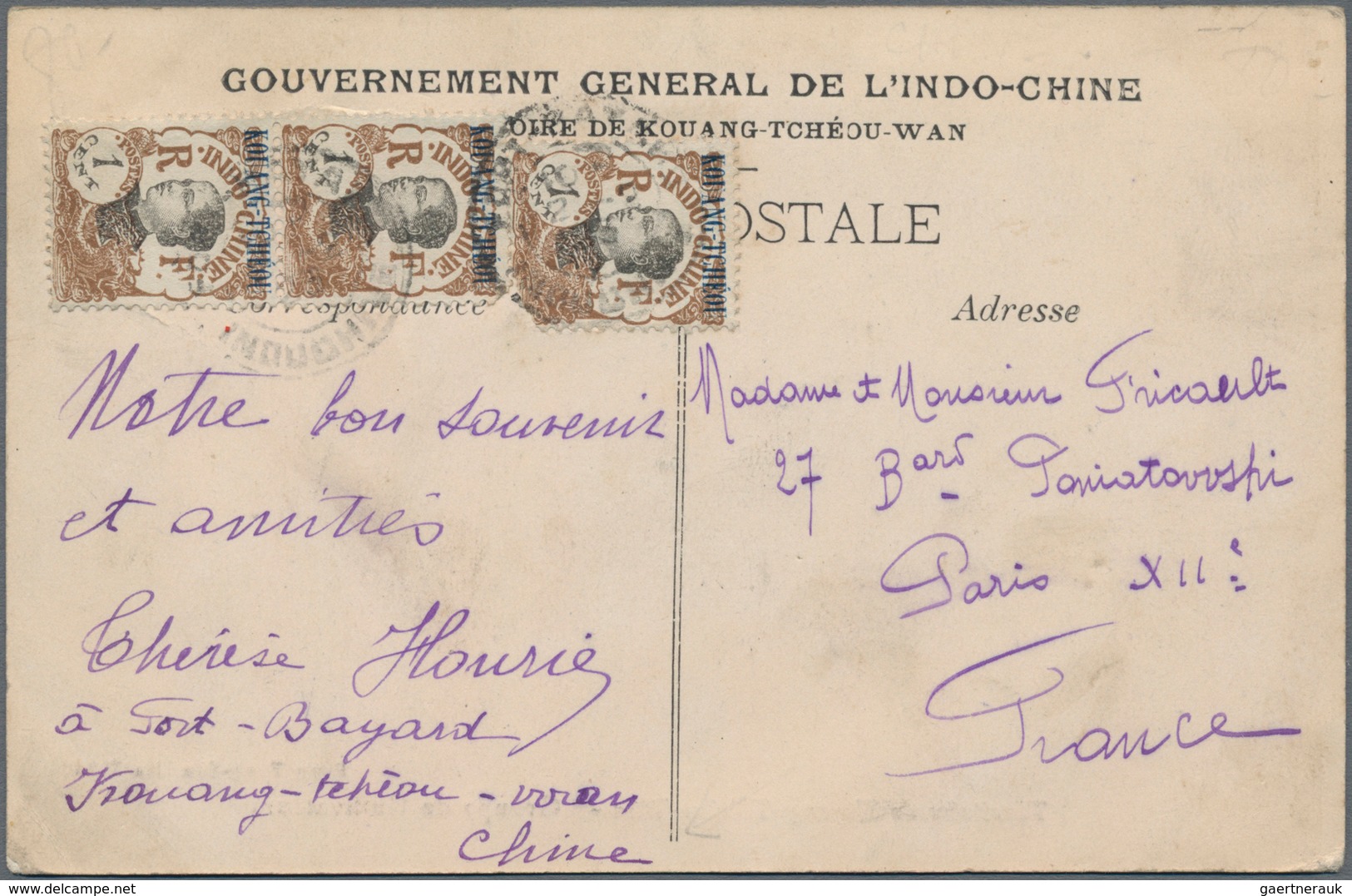 Französisch-Indochina - Postämter In Südchina: France, South China, Kouang-Tcheou (Guangzhou Wan), 1 - Andere & Zonder Classificatie